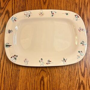 Bath & Body Works Holiday Edition Snowman Serving Platter Vintage 1999